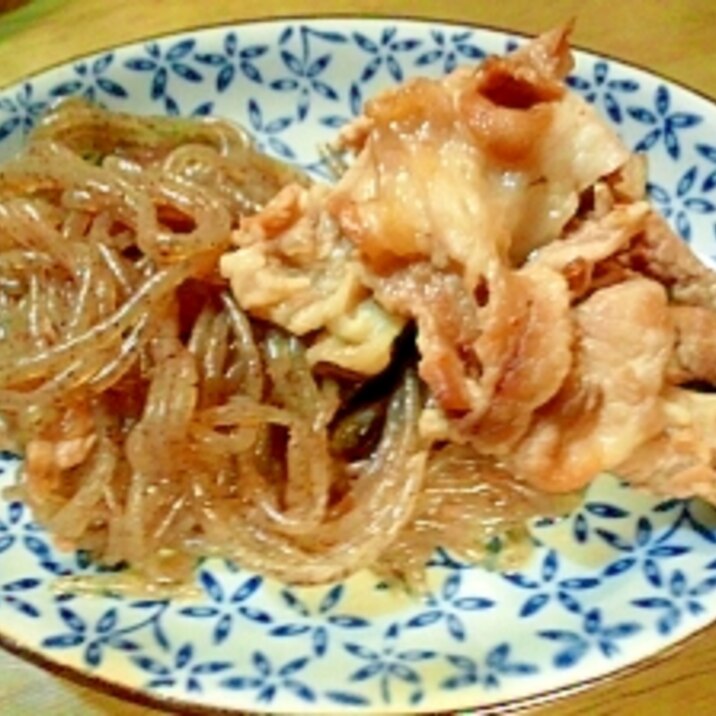 豚肉と糸こんにゃくの煮物